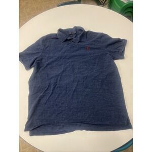 Ralph Lauren Mend Polo Shirt 2XL TTG Blue 100% Cotton Short Sleeve‎
